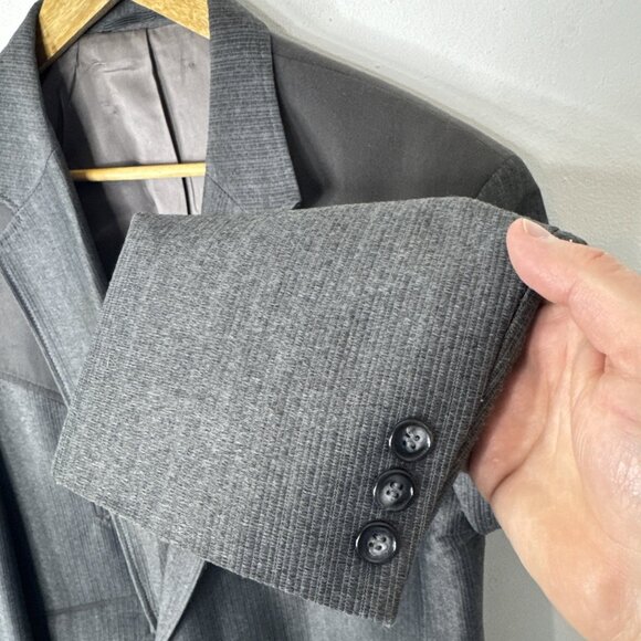 Circle S Men 44S Short Gray Western Blazer Sports Coat Cowboy USA - Picture 2 of 8